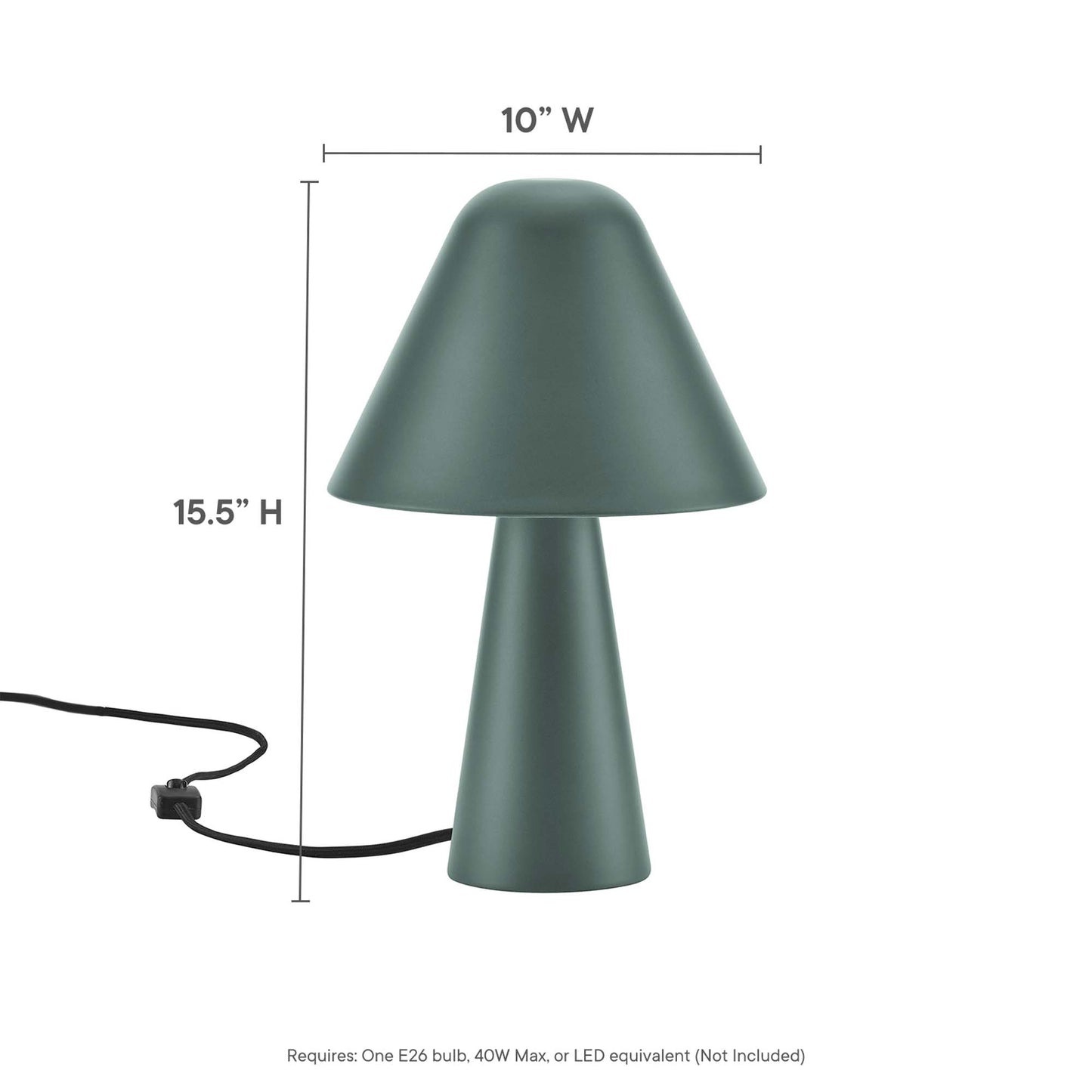 Modway Outlet Jovial Metal Mushroom Table Lamp by Modway  Lighting Lighting Green - EEI-6529-GRN
