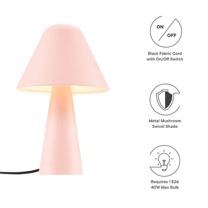 Modway Outlet Jovial Metal Mushroom Table Lamp by Modway  Lighting Lighting Pink - EEI-6529-PNK