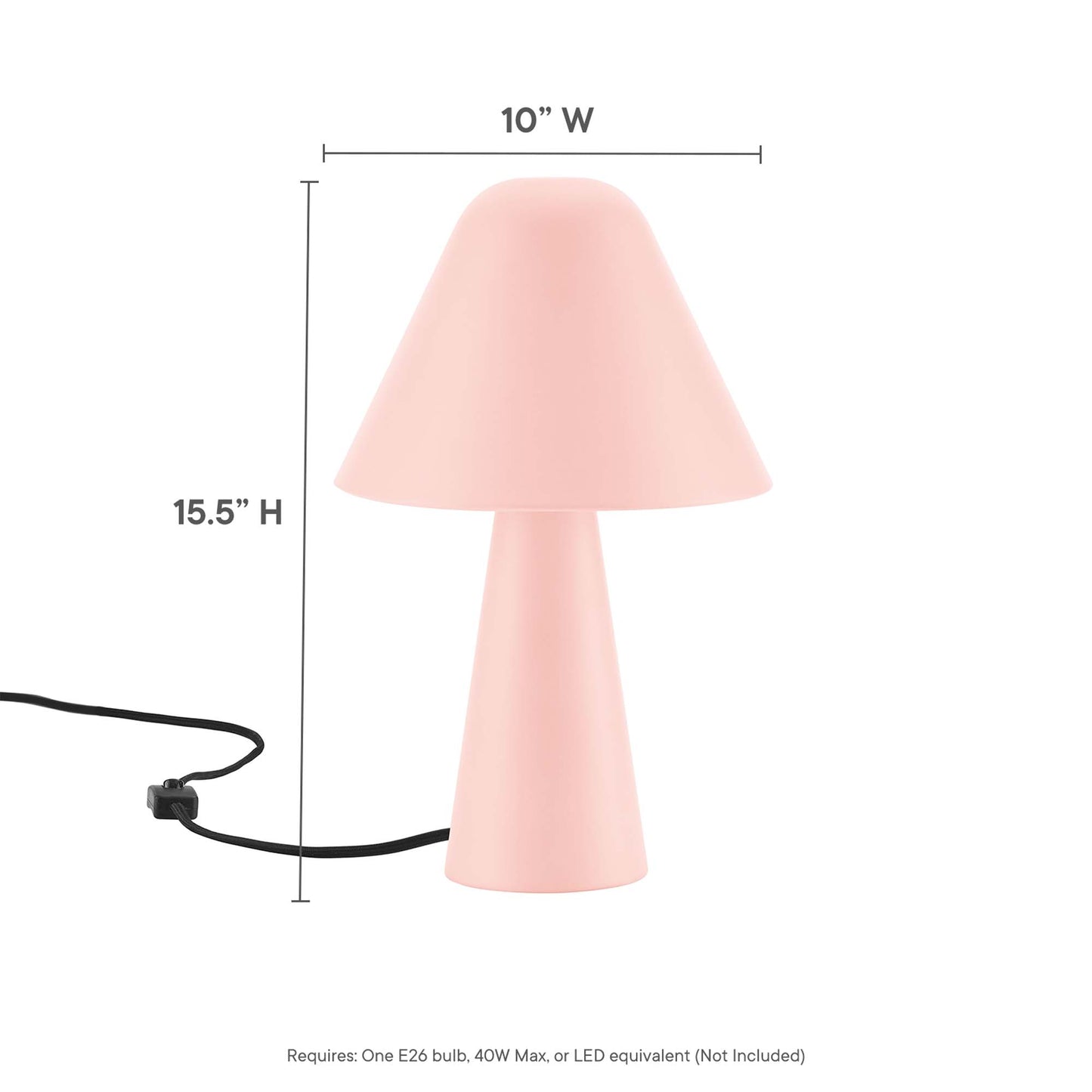 Modway Outlet Jovial Metal Mushroom Table Lamp by Modway  Lighting Lighting Pink - EEI-6529-PNK
