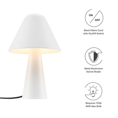 Modway Outlet Jovial Metal Mushroom Table Lamp by Modway  Lighting Lighting White - EEI-6529-WHI