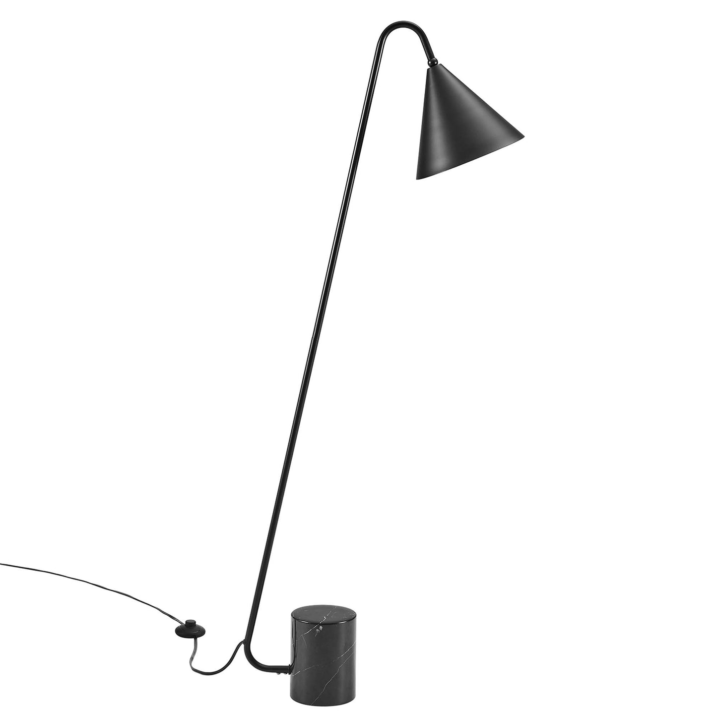 Modway Outlet Ayla Marble Base Floor Lamp by Modway  Lighting Lighting Black - EEI-6531-BLK