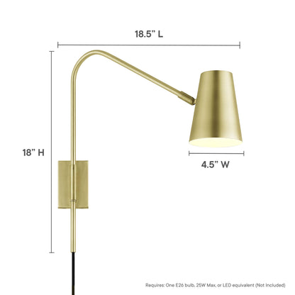 Modway Outlet Faye Metal Wall Sconce by Modway  Lighting Lighting Satin Brass - EEI-6532-SBR