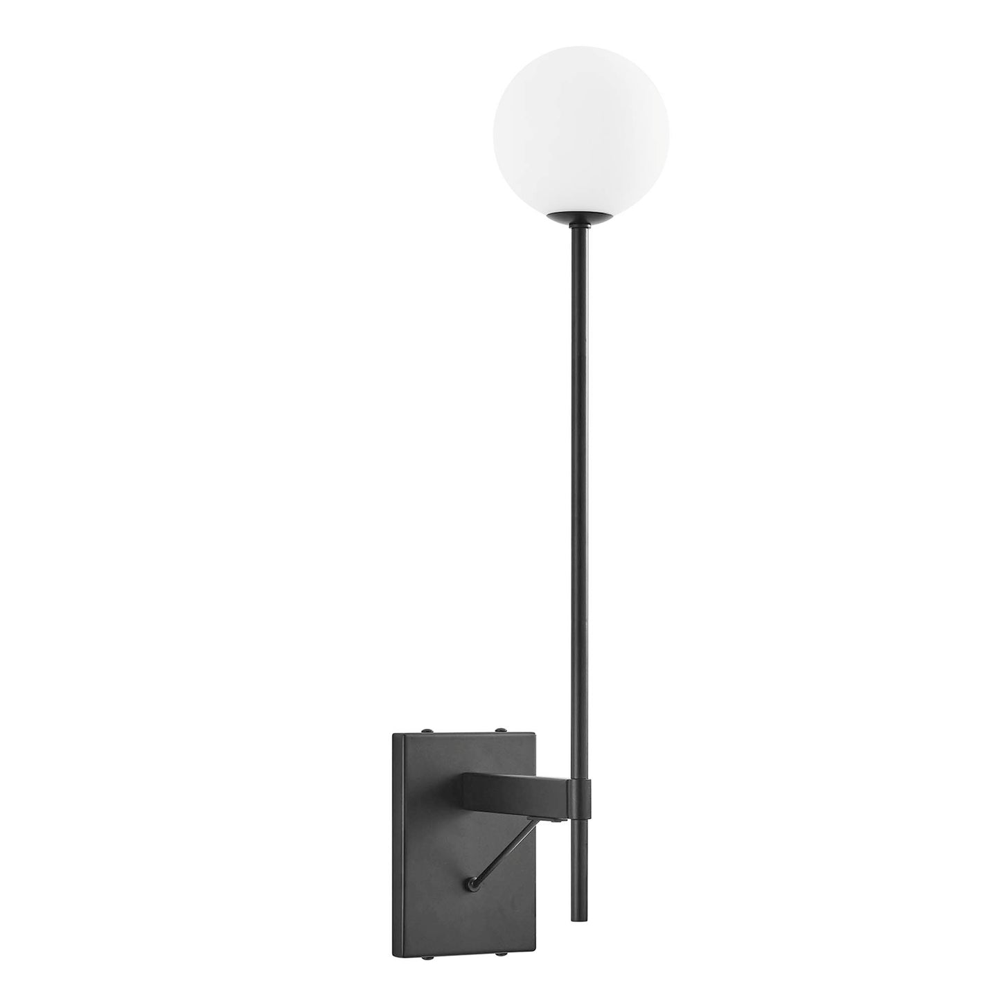 Modway Outlet Riva White Globe Wall Sconce by Modway  Lighting Lighting Black - EEI-6533-BLK