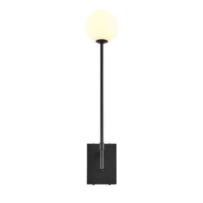 Modway Outlet Riva White Globe Wall Sconce by Modway  Lighting Lighting Black - EEI-6533-BLK