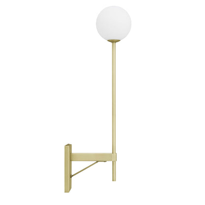 Modway Outlet Riva White Globe Wall Sconce by Modway  Lighting Lighting Satin Brass - EEI-6533-SBR