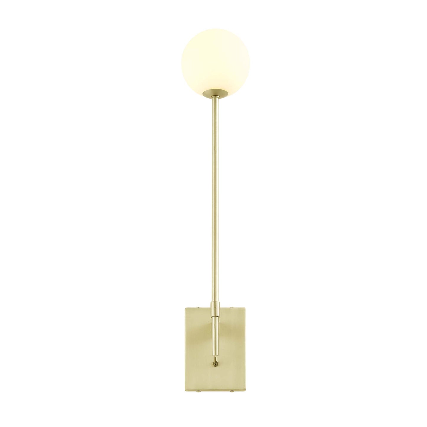 Modway Outlet Riva White Globe Wall Sconce by Modway  Lighting Lighting Satin Brass - EEI-6533-SBR