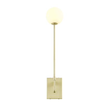 Modway Outlet Riva White Globe Wall Sconce by Modway  Lighting Lighting Satin Brass - EEI-6533-SBR