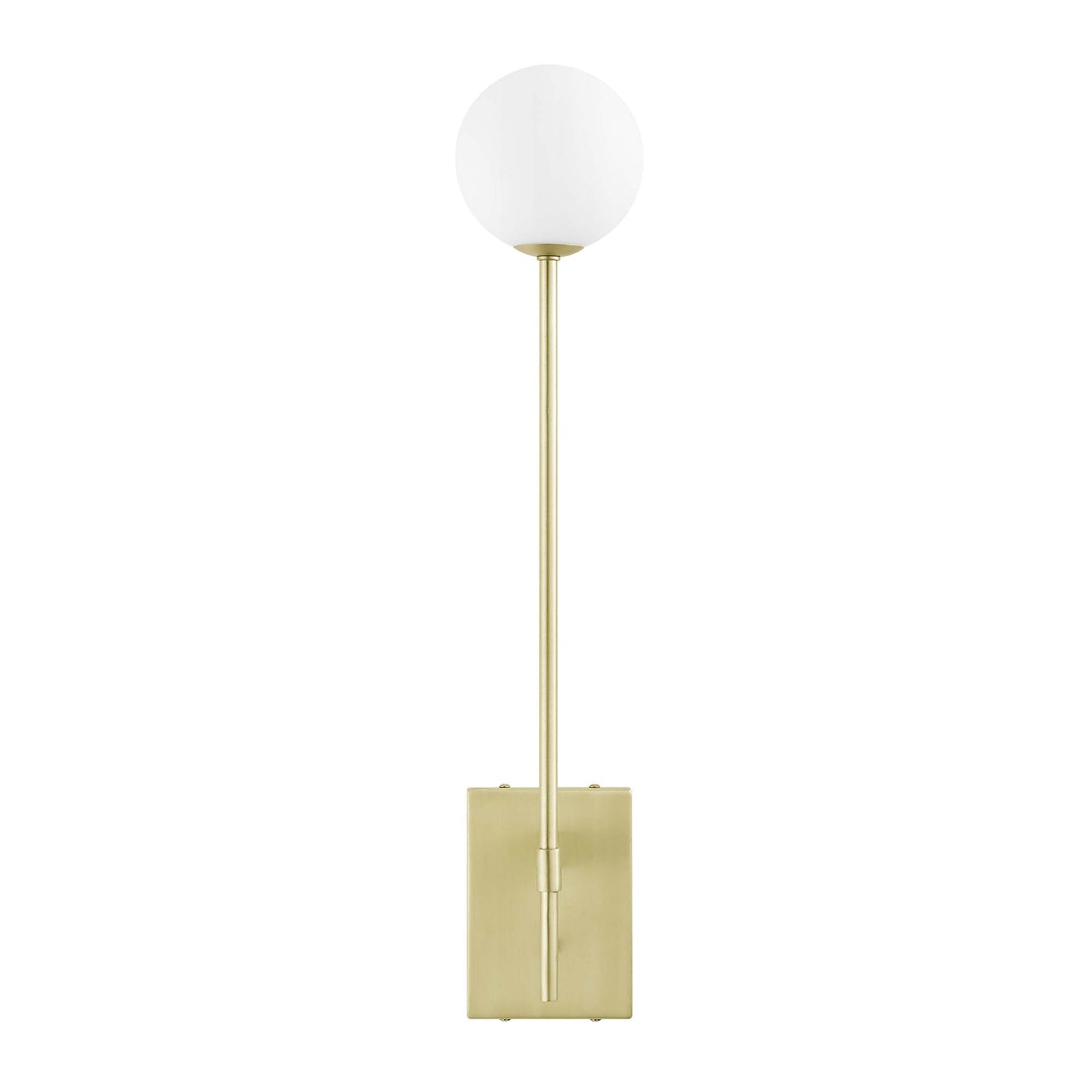 Modway Outlet Riva White Globe Wall Sconce by Modway  Lighting Lighting Satin Brass - EEI-6533-SBR