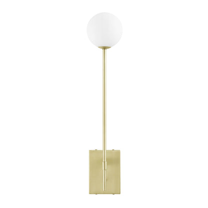Modway Outlet Riva White Globe Wall Sconce by Modway  Lighting Lighting Satin Brass - EEI-6533-SBR