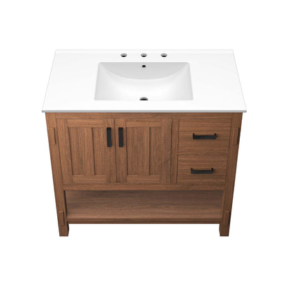 Modway - Ashlyn 36? Wood Bathroom Vanity by Modway  Bathroom Vanities White - EEI-6535-WAL-WHI