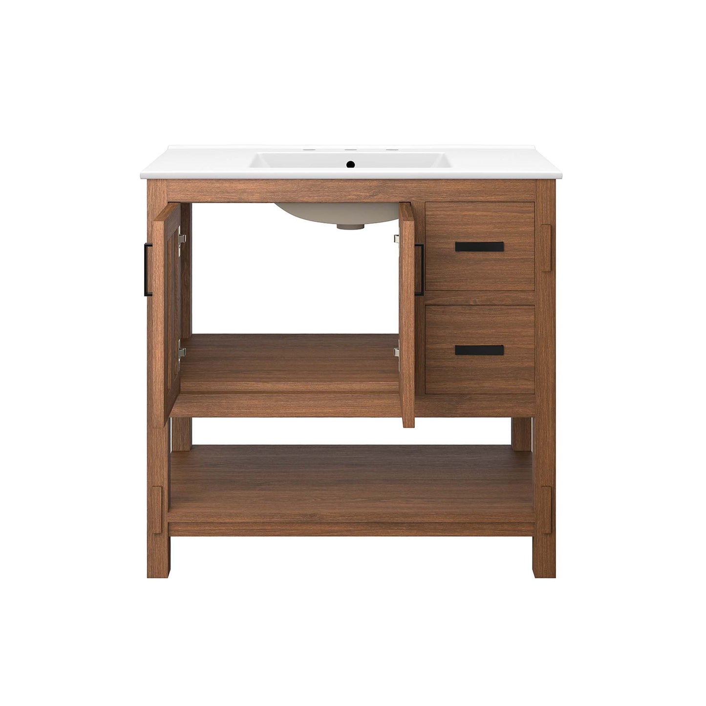 Modway - Ashlyn 36? Wood Bathroom Vanity by Modway  Bathroom Vanities White - EEI-6535-WAL-WHI