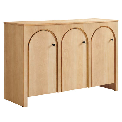 Modway - Appia 3-Door Arched Door Sideboard Storage Cabinet by Modway  Living Room  Brown - EEI-6536-OAK