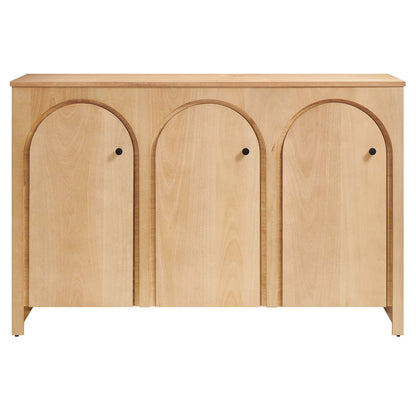 Modway - Appia 3-Door Arched Door Sideboard Storage Cabinet by Modway  Living Room  Brown - EEI-6536-OAK