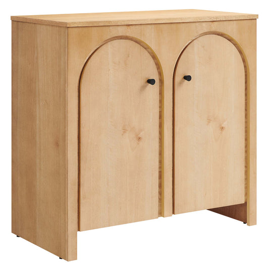 Modway - Appia 2-Door Arched Door Storage Cabinet by Modway  Living Room  Brown - EEI-6537-OAK