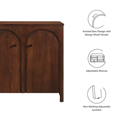 Modway - Appia 2-Door Arched Door Storage Cabinet by Modway  Living Room  Brown - EEI-6537-WAL