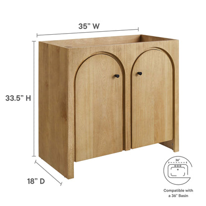 Modway - Appia 36" Bathroom Vanity Cabinet (Sink Basin Not Included) by Modway  Bathroom Vanities Brown - EEI-6540-OAK