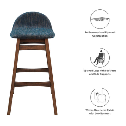 Modway - Juno Wood Bar Stool Set of 2 by Modway  Bar and Dining Bar and Counter Stools Blue - EEI-6553-HEA