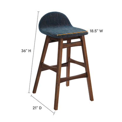Modway - Juno Wood Bar Stool Set of 2 by Modway  Bar and Dining Bar and Counter Stools Blue - EEI-6553-HEA
