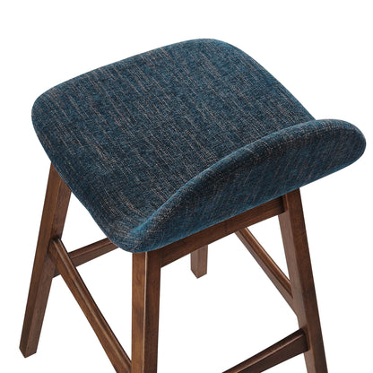 Modway - Juno Wood Bar Stool Set of 2 by Modway  Bar and Dining Bar and Counter Stools Blue - EEI-6553-HEA