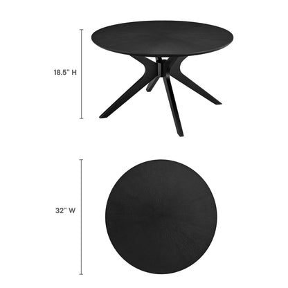 Modway - Crossroads Round Wood Coffee Table by Modway  Living Room Tables Black - EEI-6557-BLK