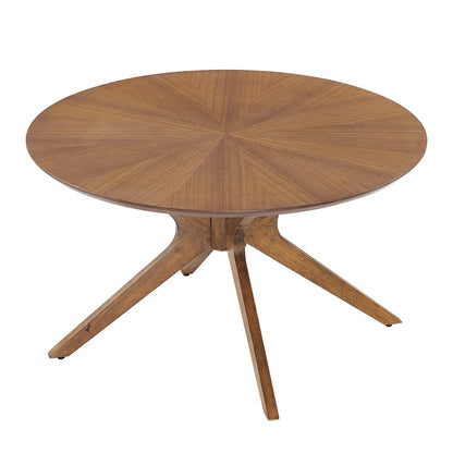 Modway - Crossroads Round Wood Coffee Table by Modway  Living Room Tables Brown - EEI-6557-WAL