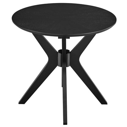 Modway - Crossroads 24? Round Wood Side Table by Modway  Living Room Tables Black - EEI-6558-BLK