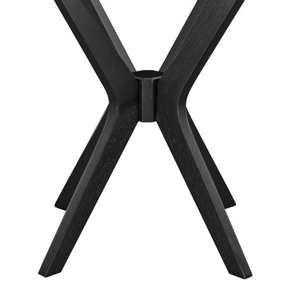 Modway - Crossroads 24? Round Wood Side Table by Modway  Living Room Tables Black - EEI-6558-BLK