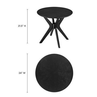 Modway - Crossroads 24? Round Wood Side Table by Modway  Living Room Tables Black - EEI-6558-BLK