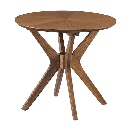 Modway - Crossroads 24? Round Wood Side Table by Modway  Living Room Tables Brown - EEI-6558-WAL