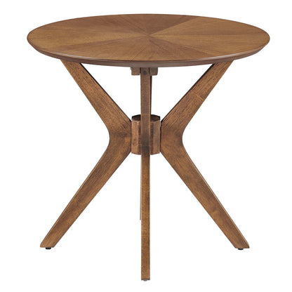 Modway - Crossroads 24? Round Wood Side Table by Modway  Living Room Tables Brown - EEI-6558-WAL