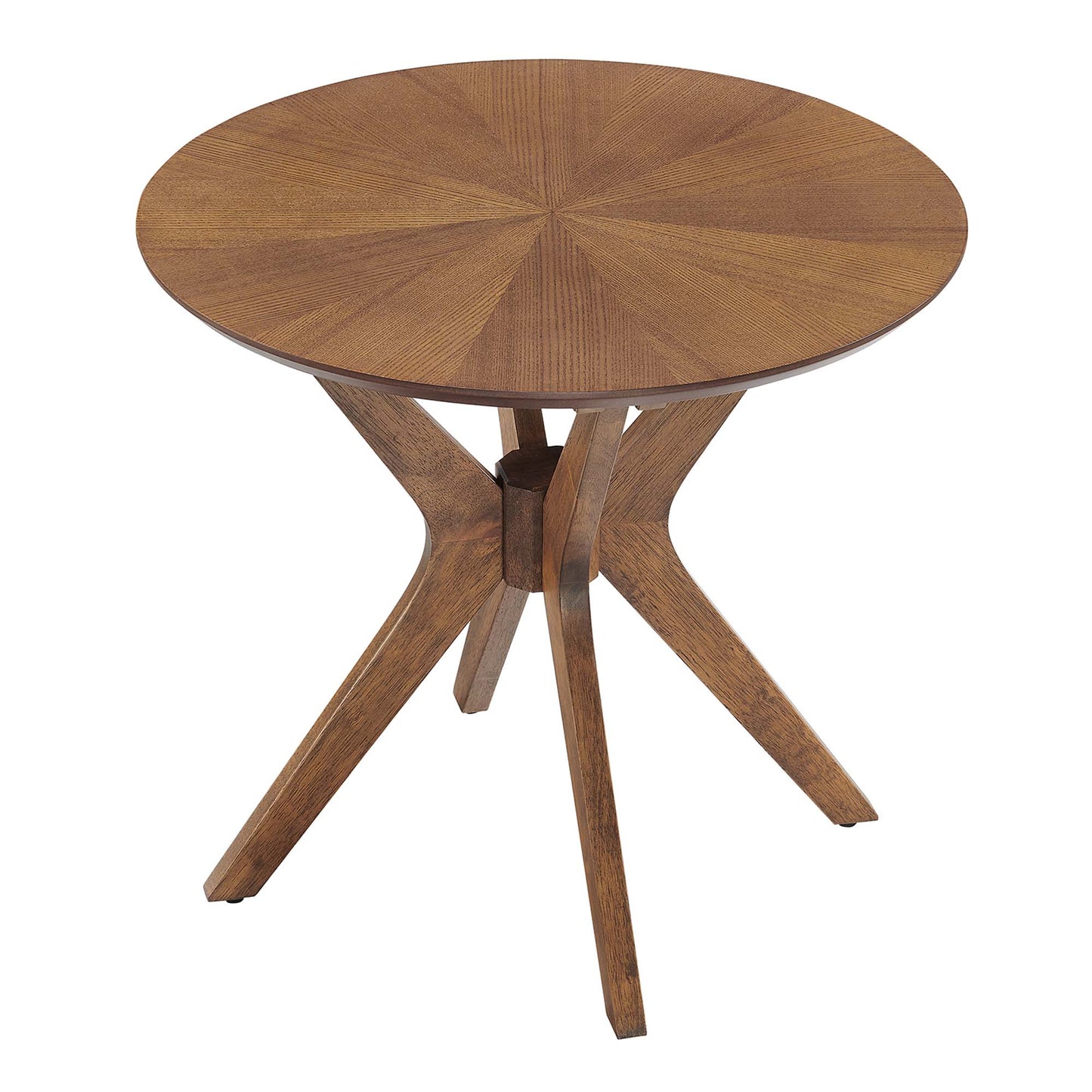 Modway - Crossroads 24? Round Wood Side Table by Modway  Living Room Tables Brown - EEI-6558-WAL