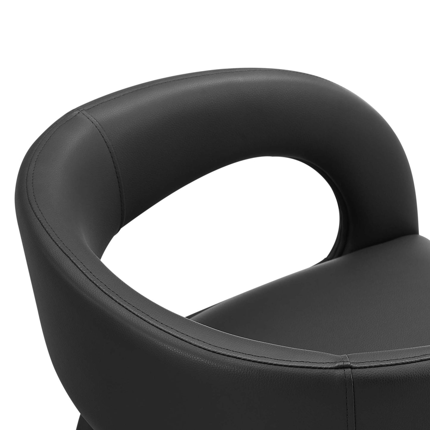 Modway - Pinnacle Vegan Leather Dining Chair Set of 2 by Modway  Bar and Dining Dining Chairs Black - EEI-6561-BLK