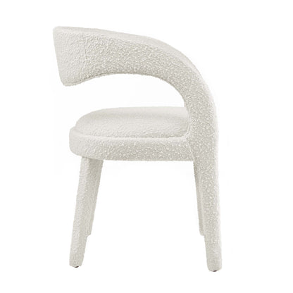 Modway - Pinnacle Boucle Upholstered Dining Chair Set of 2 by Modway  Bar and Dining Dining Chairs White - EEI-6562-IVO