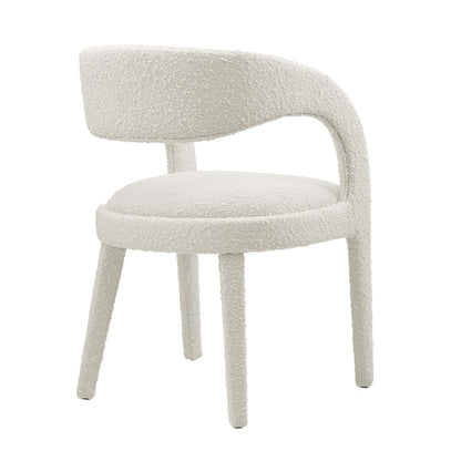Modway - Pinnacle Boucle Upholstered Dining Chair Set of 2 by Modway  Bar and Dining Dining Chairs White - EEI-6562-IVO