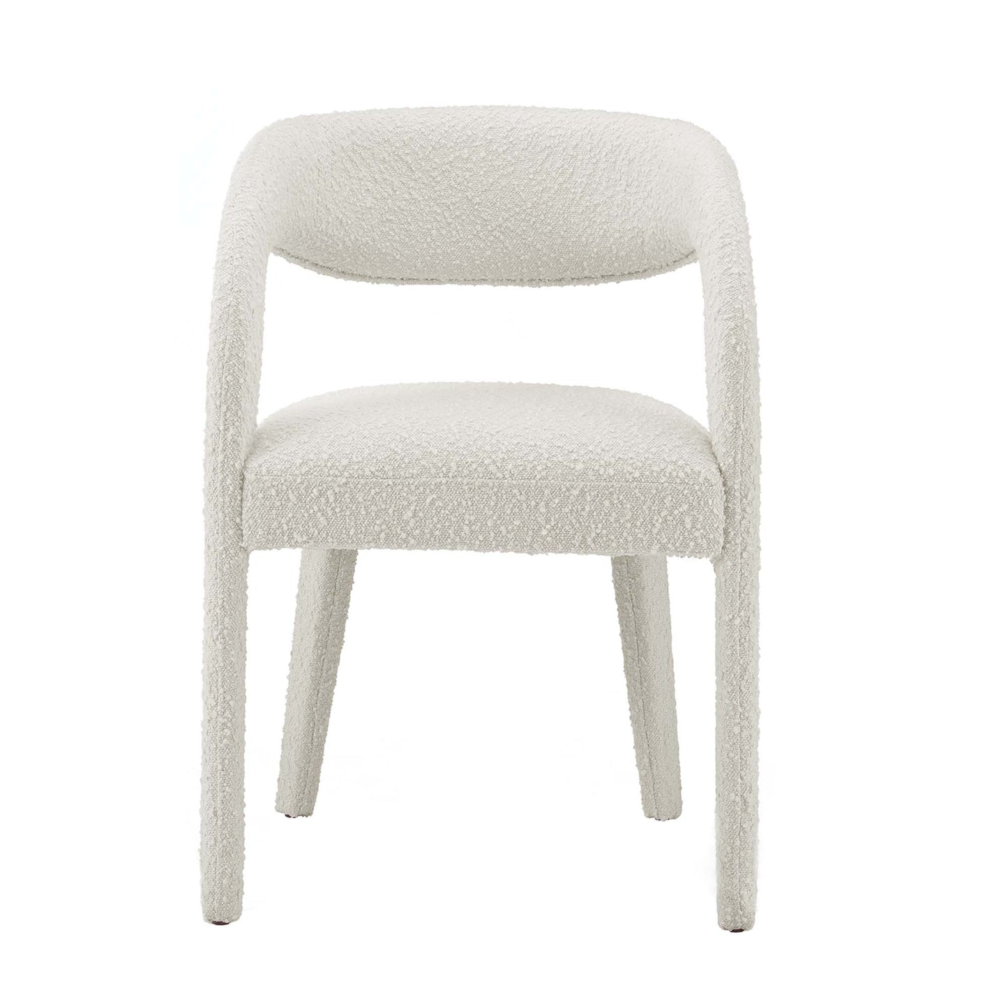 Modway - Pinnacle Boucle Upholstered Dining Chair Set of 2 by Modway  Bar and Dining Dining Chairs White - EEI-6562-IVO