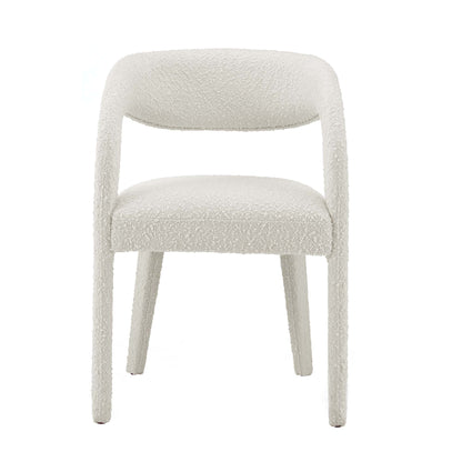 Modway - Pinnacle Boucle Upholstered Dining Chair Set of 2 by Modway  Bar and Dining Dining Chairs White - EEI-6562-IVO