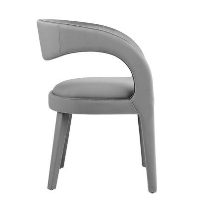 Modway - Pinnacle Performance Velvet Dining Chair Set of 2 by Modway  Bar and Dining Dining Chairs Gray - EEI-6563-GRY