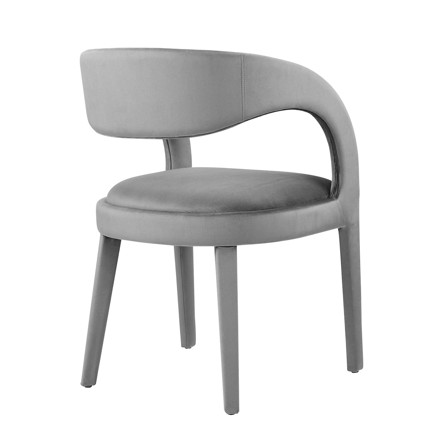 Modway - Pinnacle Performance Velvet Dining Chair Set of 2 by Modway  Bar and Dining Dining Chairs Gray - EEI-6563-GRY