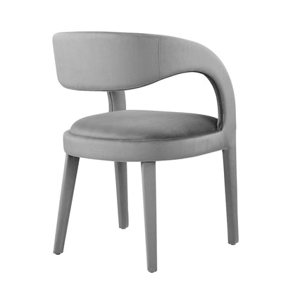 Modway - Pinnacle Performance Velvet Dining Chair Set of 2 by Modway  Bar and Dining Dining Chairs Gray - EEI-6563-GRY