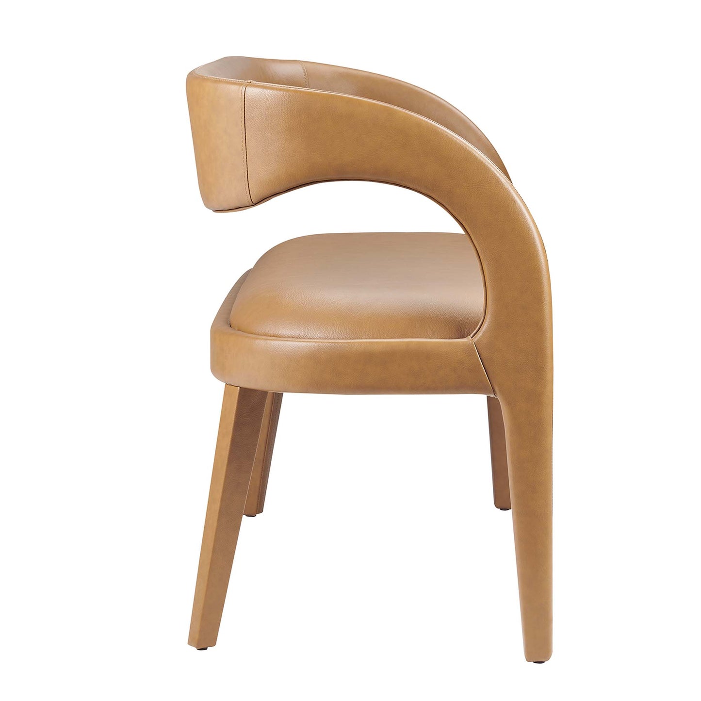 Modway - Pinnacle Vegan Leather Accent Bench by Modway  Living Room Benches and Stools Brown - EEI-6570-TAN