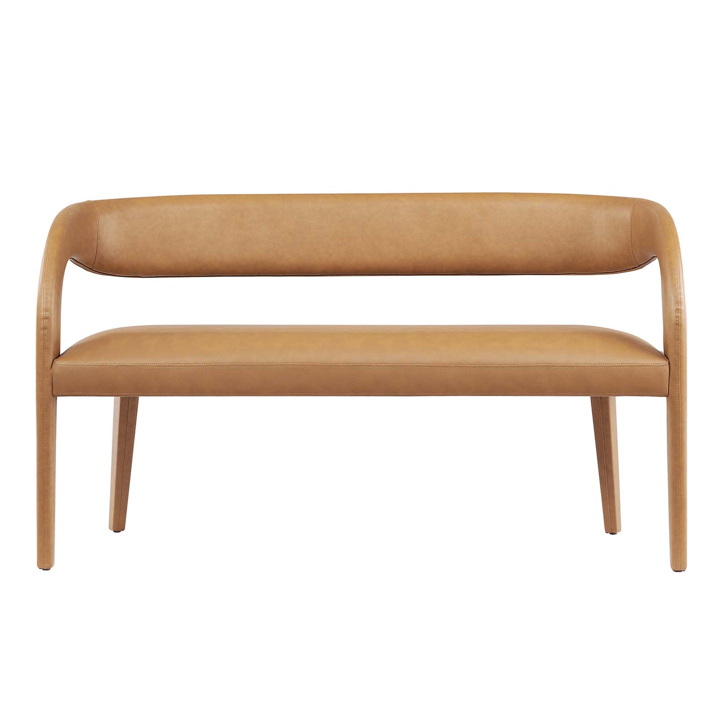 Modway - Pinnacle Vegan Leather Accent Bench by Modway  Living Room Benches and Stools Brown - EEI-6570-TAN