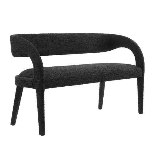 Modway - Pinnacle Boucle Fabric Accent Bench by Modway  Living Room Benches and Stools Black - EEI-6571-BLK