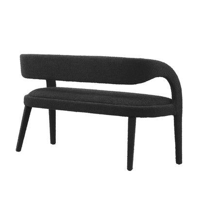 Modway - Pinnacle Boucle Fabric Accent Bench by Modway  Living Room Benches and Stools Black - EEI-6571-BLK
