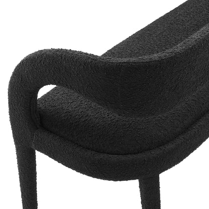 Modway - Pinnacle Boucle Fabric Accent Bench by Modway  Living Room Benches and Stools Black - EEI-6571-BLK
