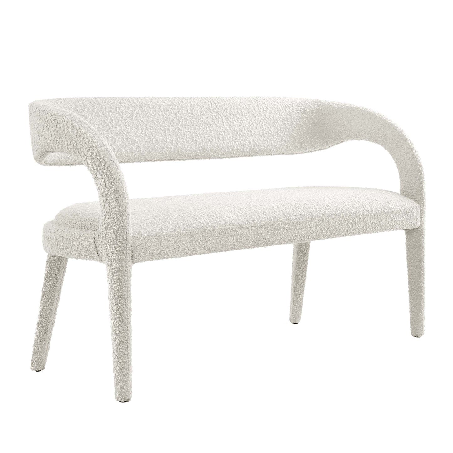Modway - Pinnacle Boucle Fabric Accent Bench by Modway  Living Room Benches and Stools White - EEI-6571-IVO