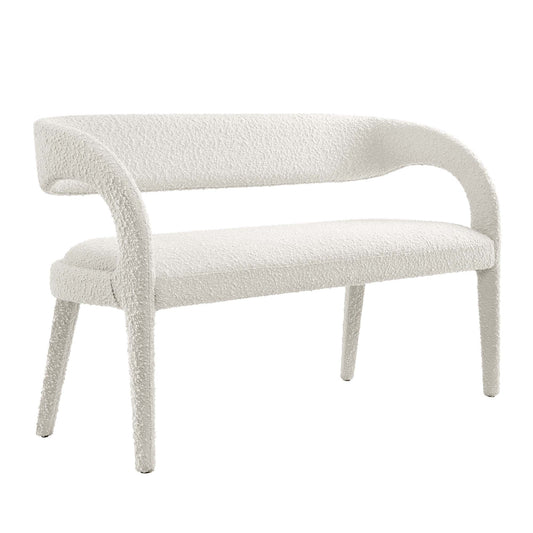 Modway - Pinnacle Boucle Fabric Accent Bench by Modway  Living Room Benches and Stools White - EEI-6571-IVO