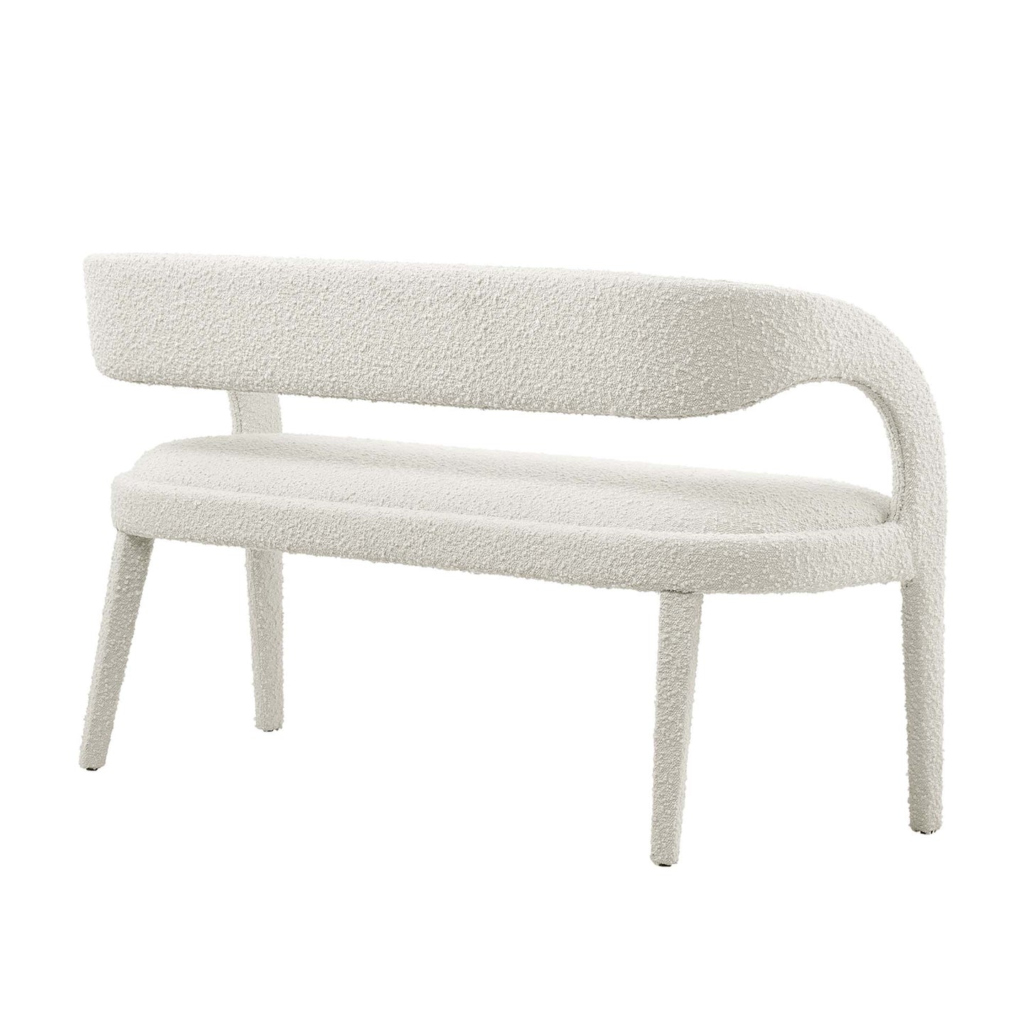 Modway - Pinnacle Boucle Fabric Accent Bench by Modway  Living Room Benches and Stools White - EEI-6571-IVO