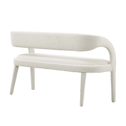 Modway - Pinnacle Boucle Fabric Accent Bench by Modway  Living Room Benches and Stools White - EEI-6571-IVO