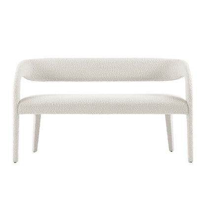 Modway - Pinnacle Boucle Fabric Accent Bench by Modway  Living Room Benches and Stools White - EEI-6571-IVO