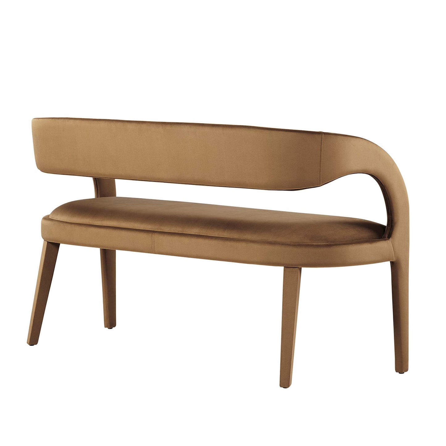 Modway - Pinnacle Performance Velvet Accent Bench by Modway  Living Room Benches and Stools Brown - EEI-6572-BRN